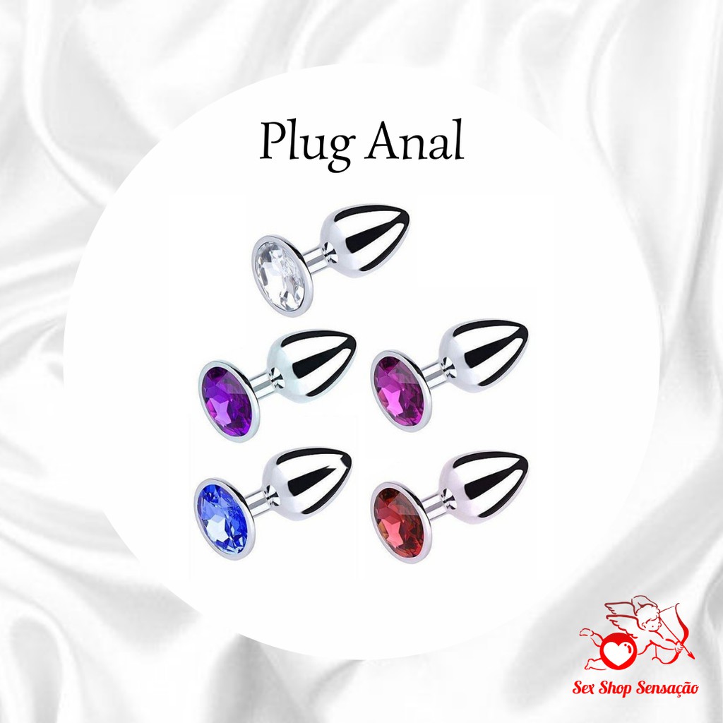 Plug Anal Luxo Em Metal E Pedras Shopee Brasil