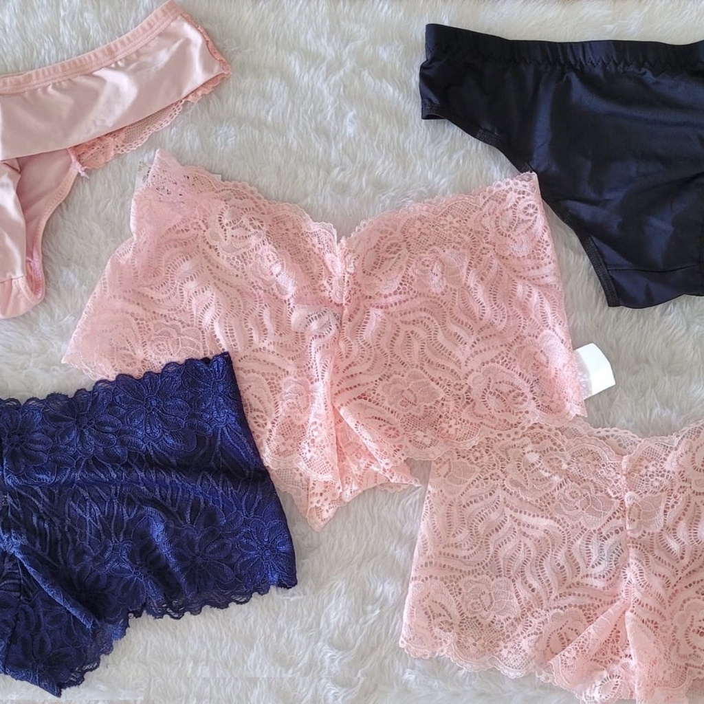 Kit Calcinhas Lingerie Zilook Super Luxo Renda Shopee Brasil