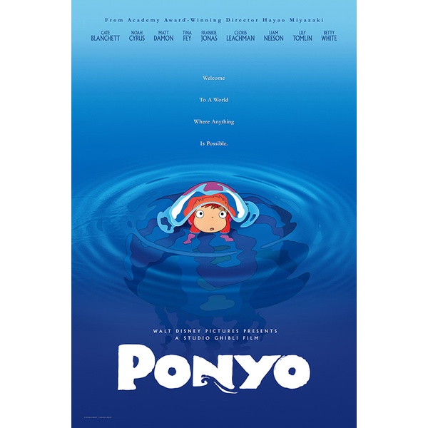 Poster Ponyo Uma Amizade Que Veio Do Mar Infantil Shopee Brasil