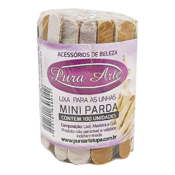 Lixa Pura Arte Pequena Mini Parda Unidades Manicure Pedicure