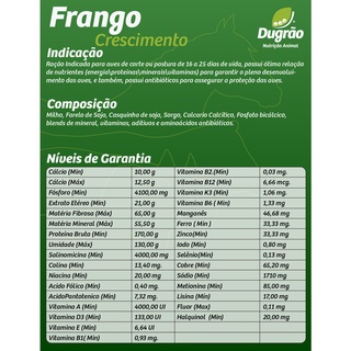 Ração Crescimento Galinha Frango 20kg Shopee Brasil