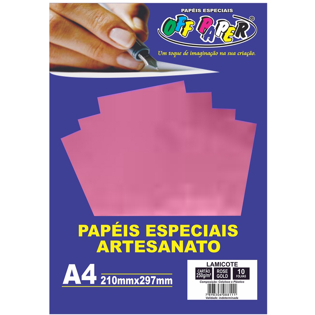 Papel Lamicote Rosa G A Offpaper Pacote Folhas Shopee Brasil