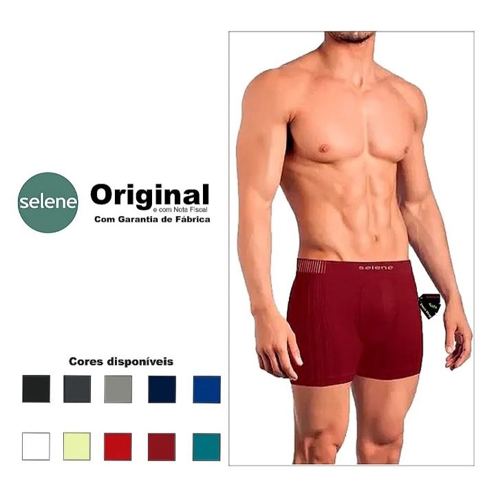 Cueca Boxer Sem Costura Selene Ref 11070 Shopee Brasil