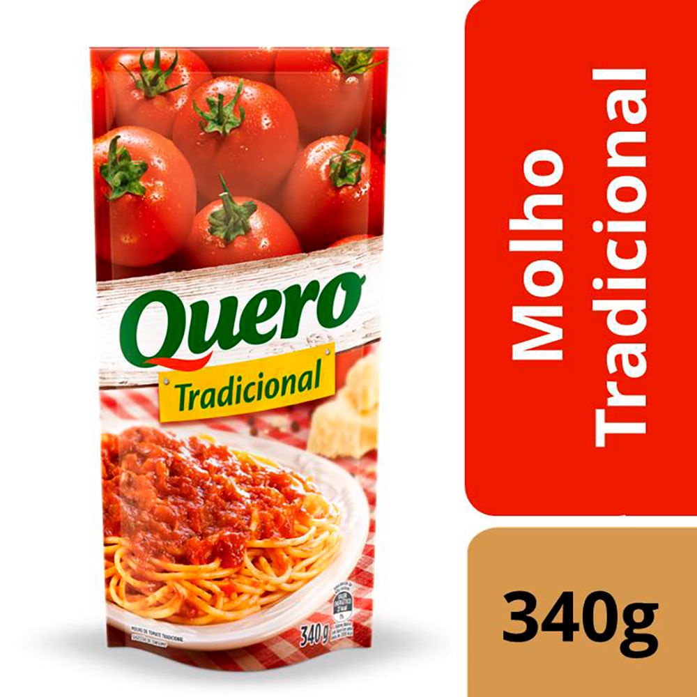 Molho De Tomate Quero Tradicional Sache 340g Shopee Brasil