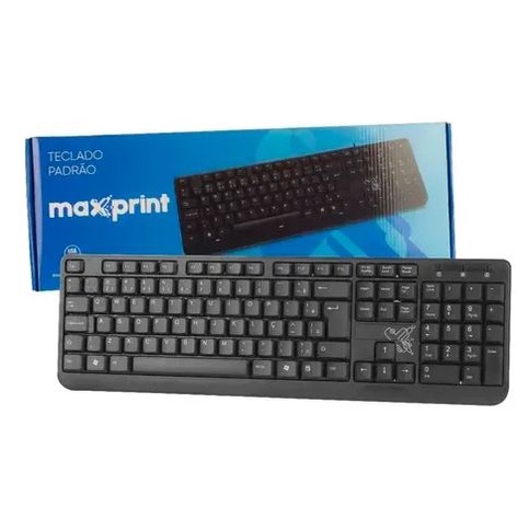 Teclado Basico ABNT2 USB Maxprint Preto TEC0200 Shopee Brasil