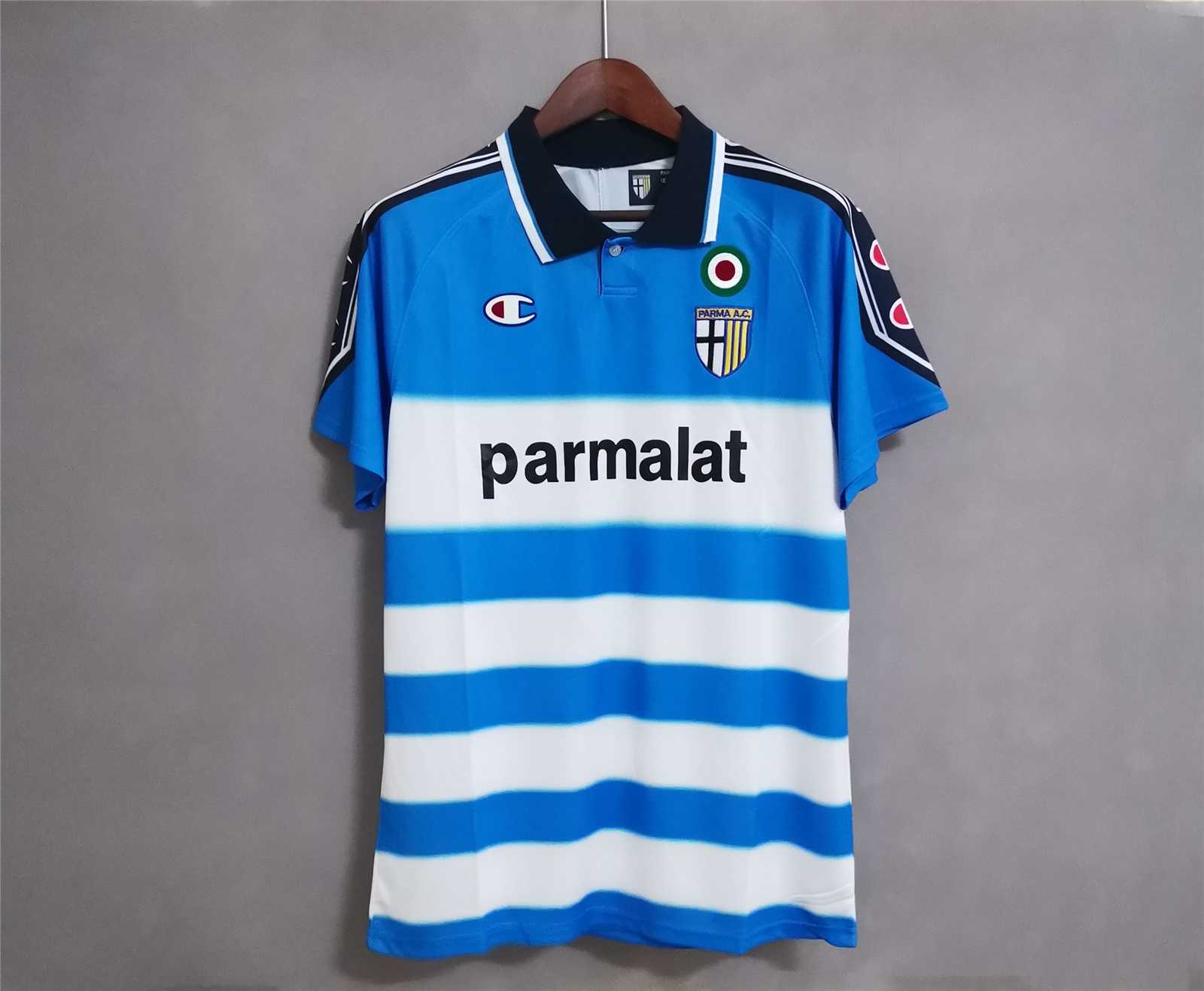 Alta Qualidade Retro 99 / 00 Parma Terço De Fora Camisa De Futebol Grau: Aaa + + +