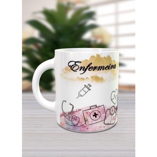 Caneca estampa enfermeira técnico em enfermagem Enfermagem Shopee Brasil