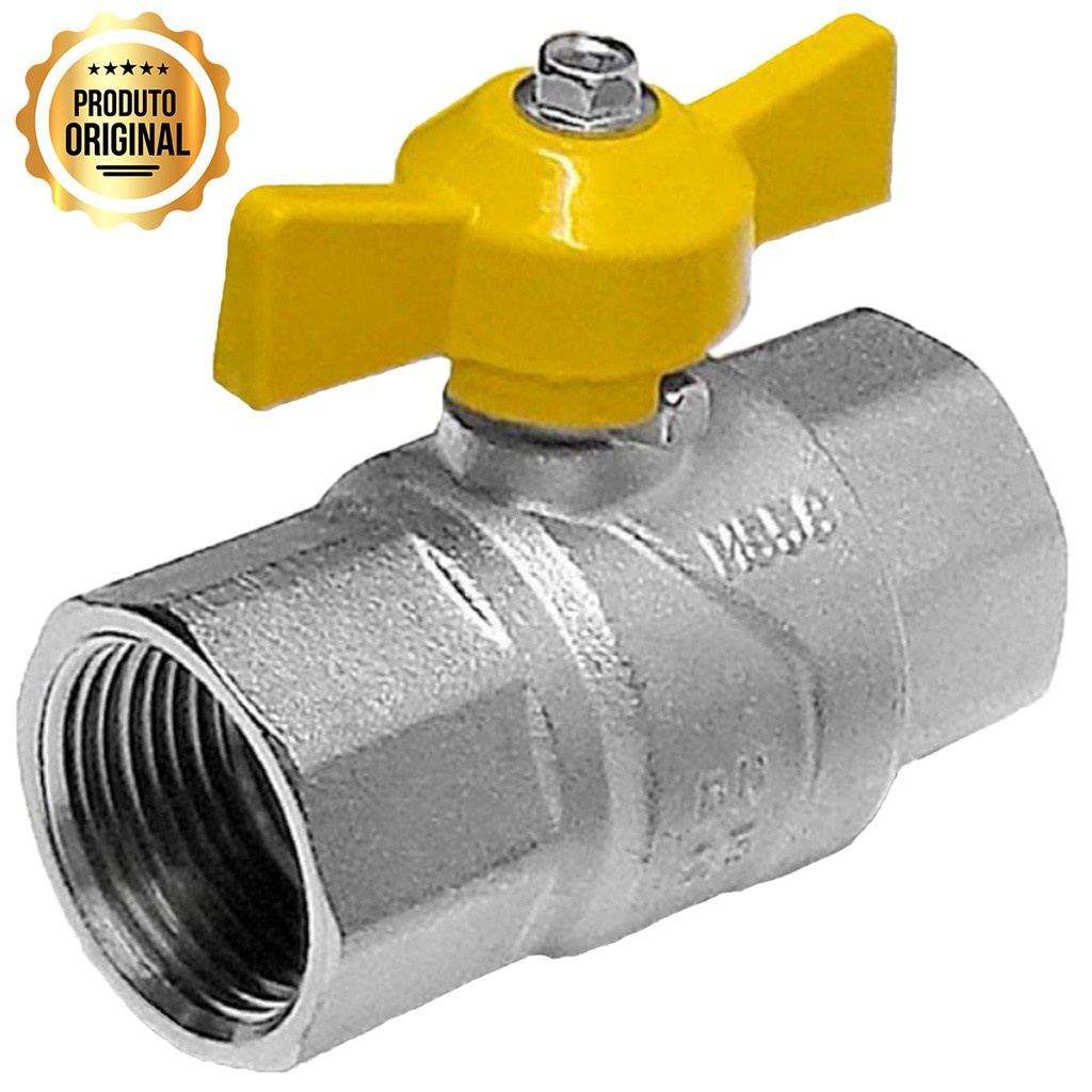 Valvula Esfera Monobloco 3 4 Npt Pp Latao Borboleta Pn40 Mga Shopee