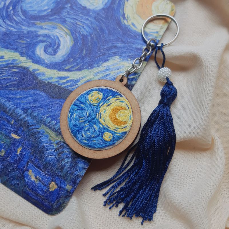 Chaveiro Bordado NOITE ESTRELADA VAN GOGH Shopee Brasil