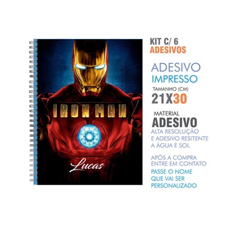 Adesivo Homem De Ferro Para Encapar Caderno Shopee Brasil