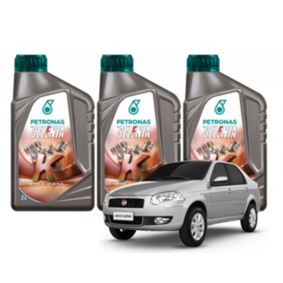 Kit Troca De Oleo 15w40 Petronas Selenia K Palio Uno Strada Siena