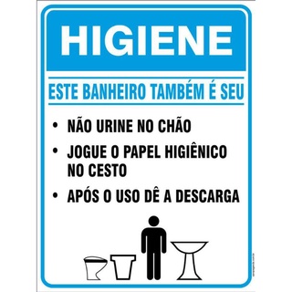 Adesivo Banheiro N O Jogue Lixo No Ch O Shopee Brasil