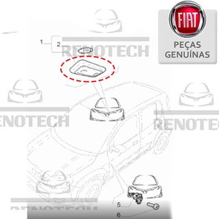 Luz De Teto Plafonier Fiat Novo Uno Palio Idea