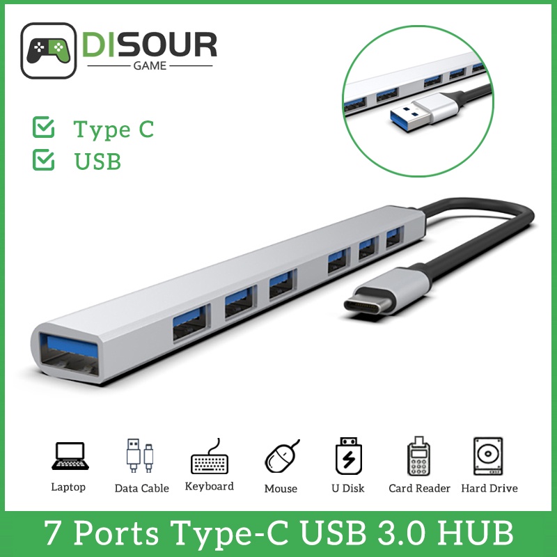 Portas Tipo C Hub Usb Expansor Divisor De Alta Velocidade