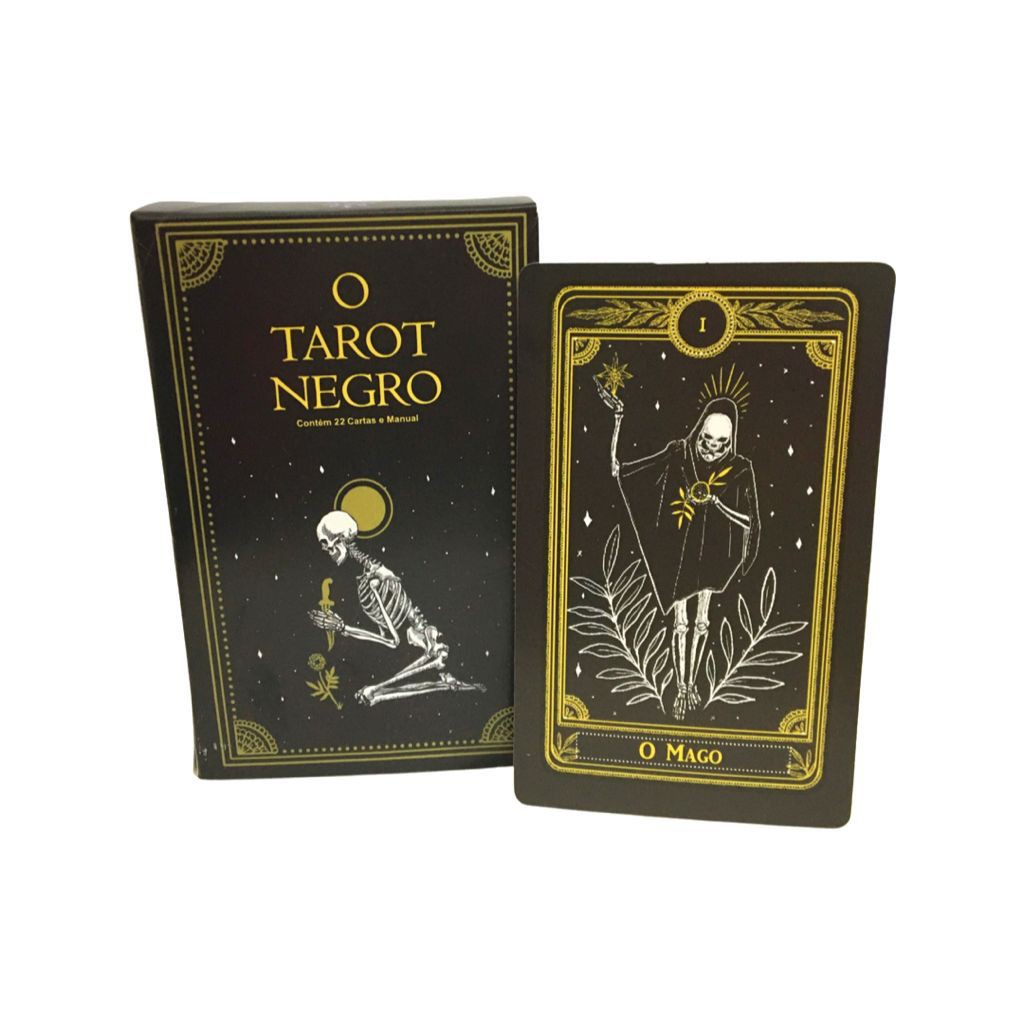 O Tarot Negro Cartas E Livro Explicativo Baralhos Cartas Taro