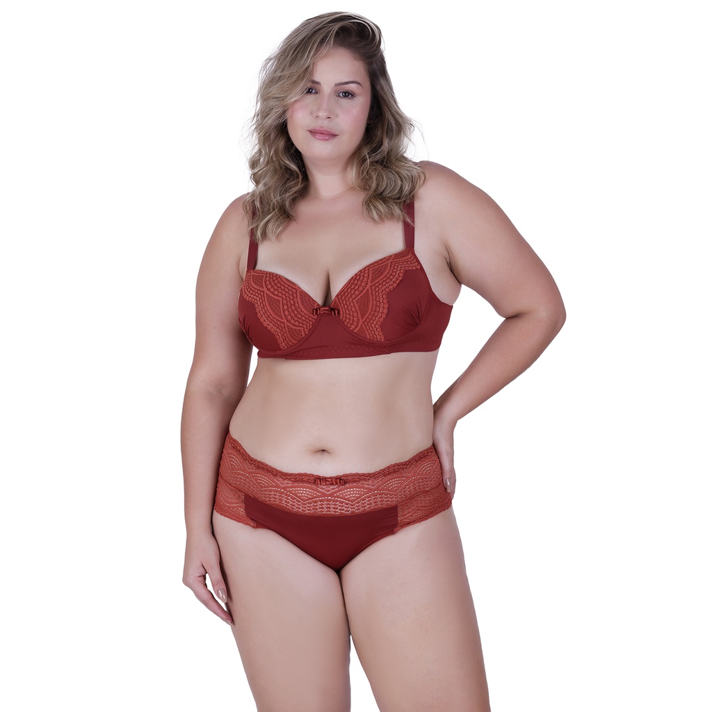 Conjunto Beijo Plus Concept Lingerie Terra Shopee Brasil