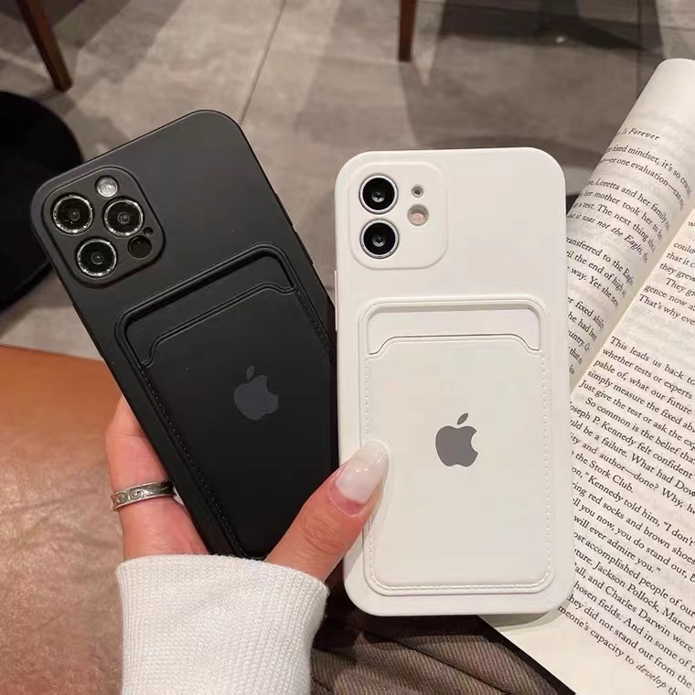 Capa Carteira Flexível De silicone Líquido Anti Impacto Para iphone 11