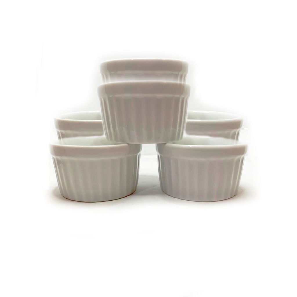 Kit C Ramequim De Porcelana Molheira Petiscos Ramekin Shopee