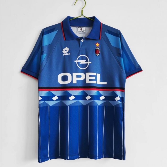 Camisa De Futebol Thai Qualidade 95 / 96 Retrô Ac Milan Ii Azul