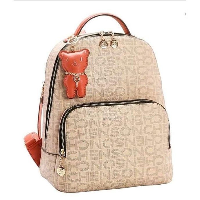 Mochila Feminina Chenson Original Monograma Fun Nude CG82895 Shopee