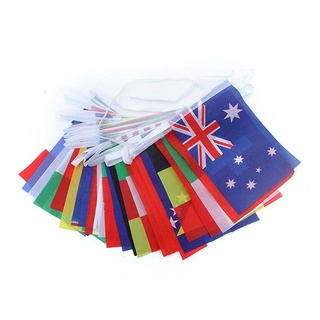 Varal Bandeira Plástica Países Copa Do Mundo Decoração 7 Mts Shopee