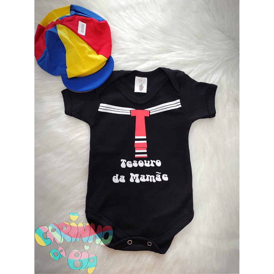 Body mesversário bebê menino Quico Turma do Chaves Shopee Brasil