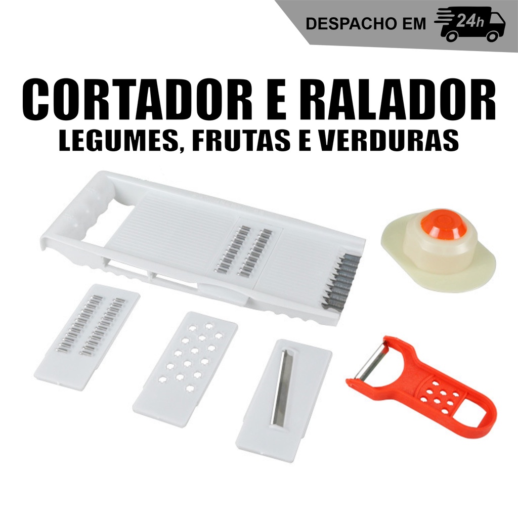 Multi Cortador Picador Fatiador Ralador Legumes Frutas Verduras