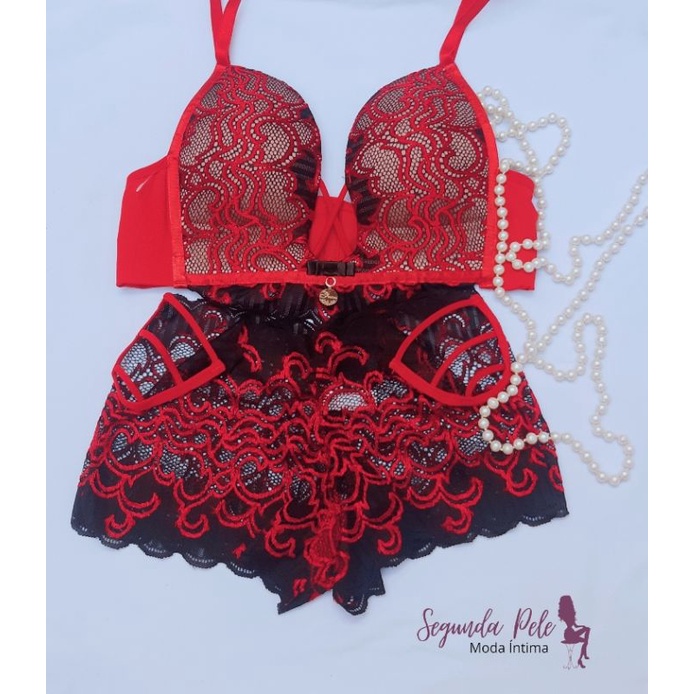 Conjunto Lingerie De Luxo Shopee Brasil