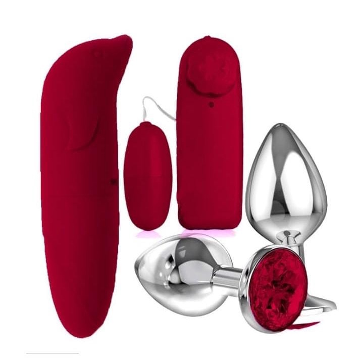 Kit Plug Anal J Ia A O P Vibrador Bullet Golfinho Ponto G Egg