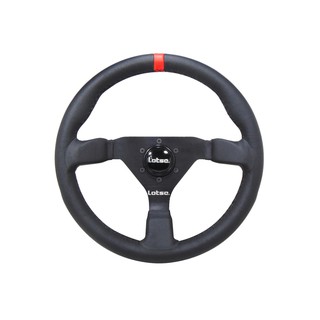 Volante Esportivo Lotse Gt Couro Tarja Vermelha Shopee Brasil