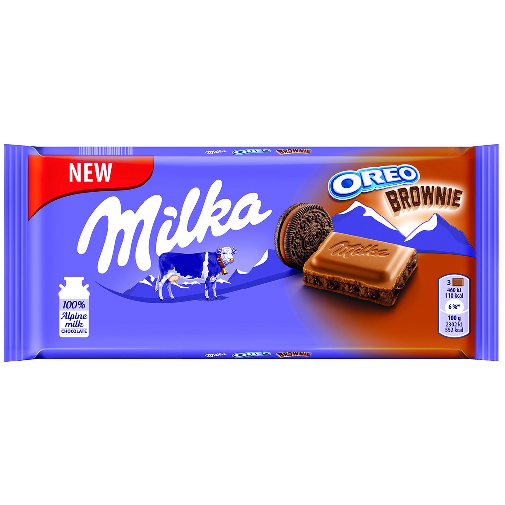 Chocolate MILKA Oreo BROWNIE 100g Barra De Chocolate Importado