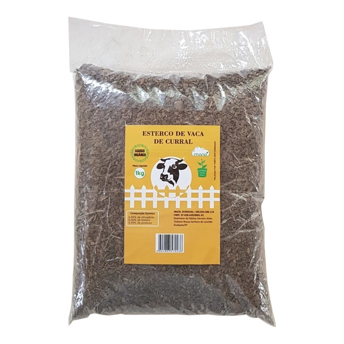 Adubo Orgânico 01 Kg Esterco Natural Vaca Galinha Carneiro Shopee