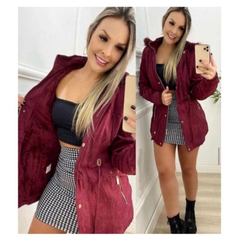 Parka Forrada Por Dentro Tamanho G Shopee Brasil