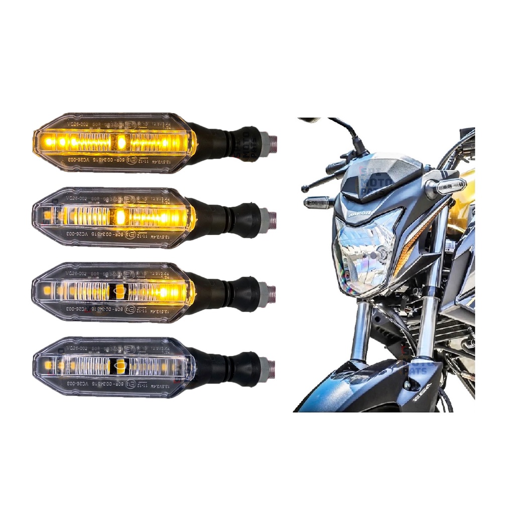 Kit Piscas Seta De Moto Led Flecha Cristal Esportiva Universal Pisca