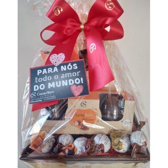 Cesta De Presente Chocolates Cacau Show Chocolates Escorrega O Pre O