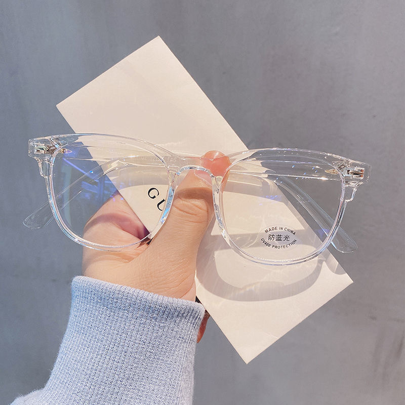 - 50-600 Graus Óculos Transparentes Brancos Anti-Blue Acaba @ @ Dos Óculos De Miopia Pc De Plástico