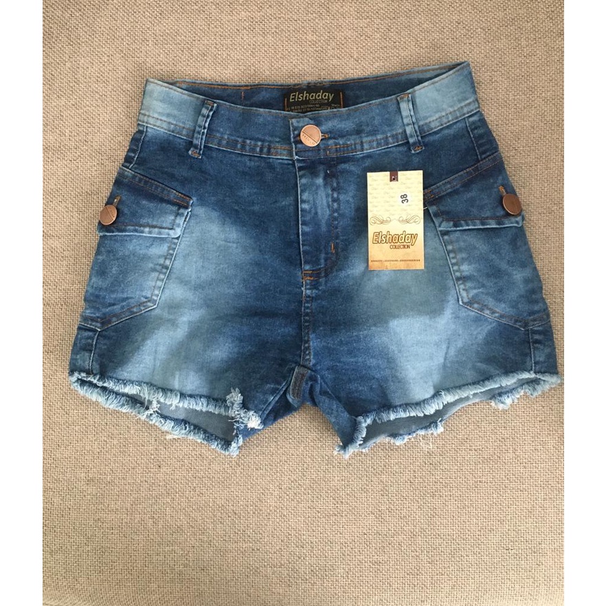 Shorts Jeans Feminino Destroyed Levanta Bumbum Rasgado Shopee Brasil