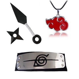 Kit Bandana Vila Folha Itachi Renegata De Naruto Preto Azul Vermelha