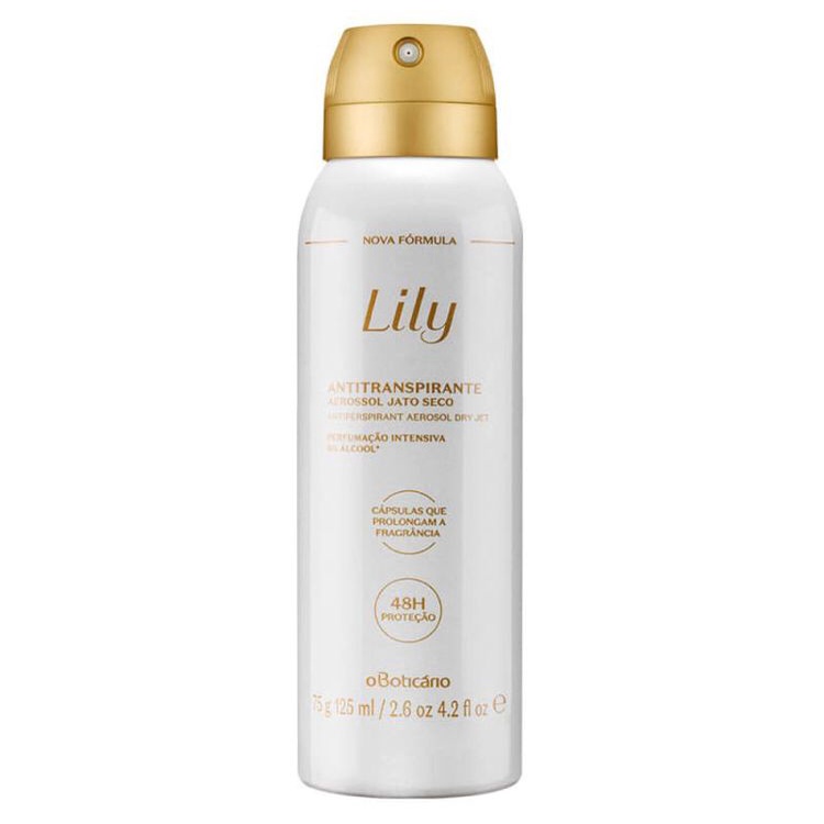 Lily Desodorante Antitranspirante Aerosol 75g 125ml O Boticario