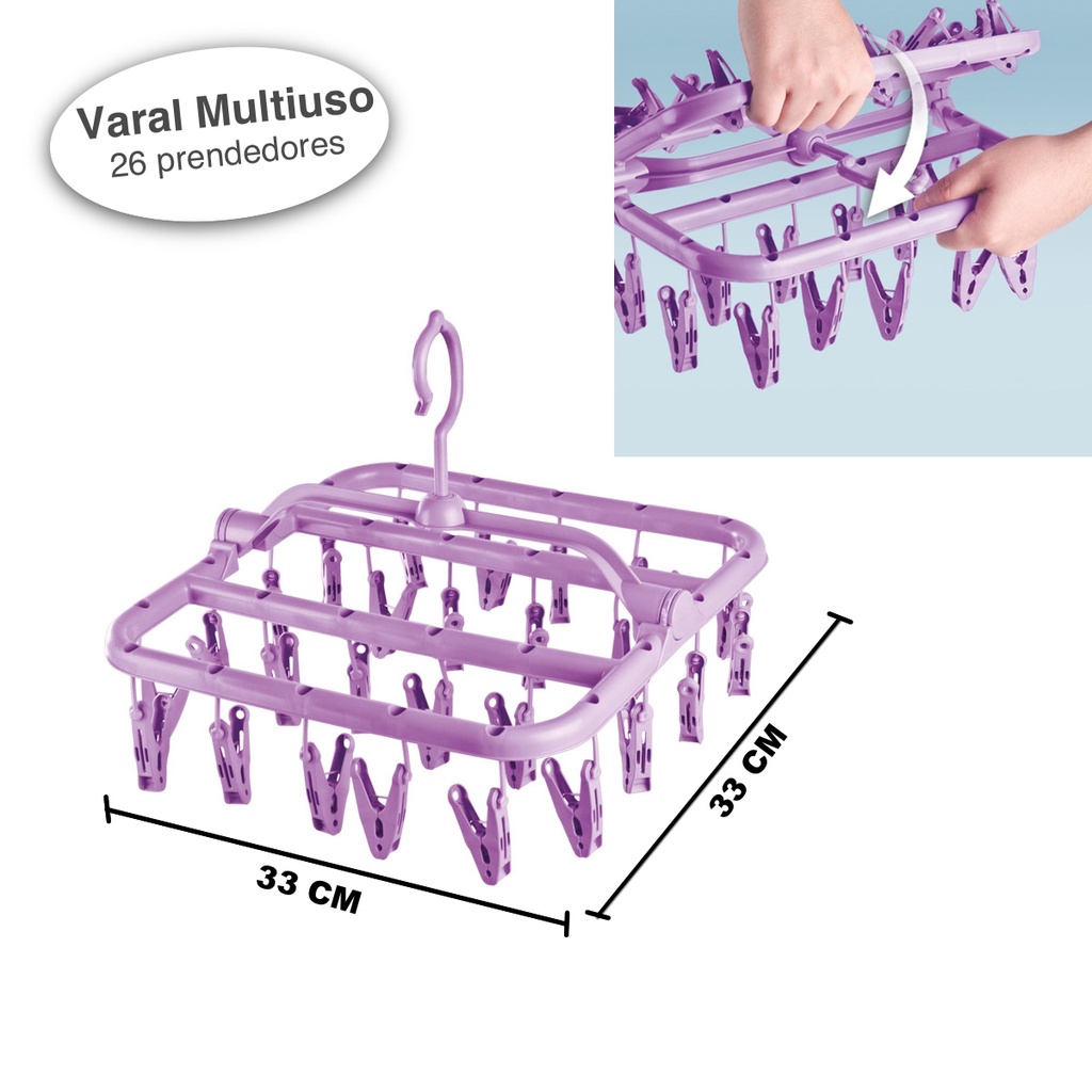 Varal Roupas Intimas Prendedores Resistente Dobravel Pronta Entrega