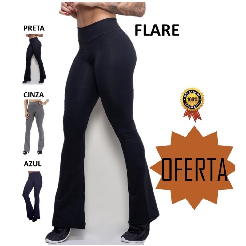 Legging Flare Feminina Boca De Sino Suplex Legging Bailarina Shopee