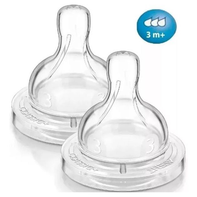 Bico De Mamadeira Avent Kit 2 Numero 3 Classic Shopee Brasil