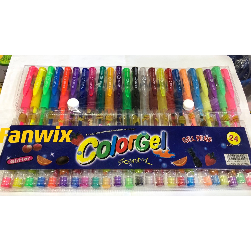 Canetas Gel Coloridas Glitter Neon Colorgel Fanwix Shopee