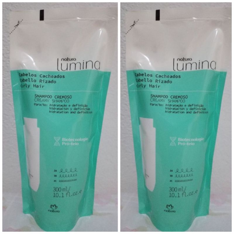 Kit Refil Shampoo Cremoso Lumina Cabelos Cacheados Natura Shopee Brasil