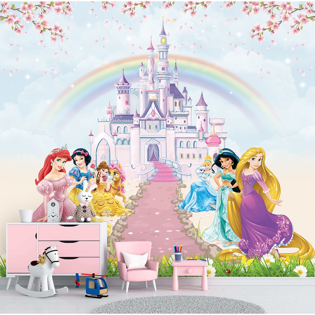 Papel De Parede Infantil Castelo De Princesas Quarto De Meninas