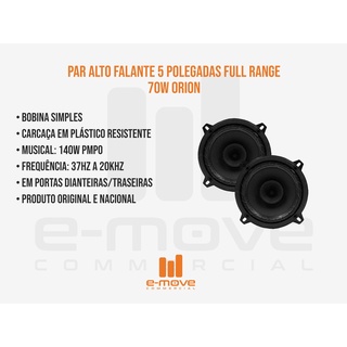 Par Alto Falante Polegadas Quadriaxial Orion W Preto Shopee Brasil