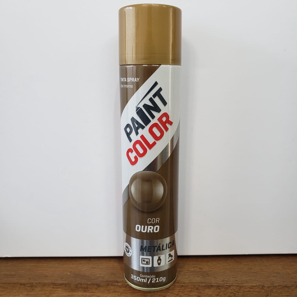 Tinta Spray Ouro Dourado Metalica De Uso Geral PAINT Color 350ml