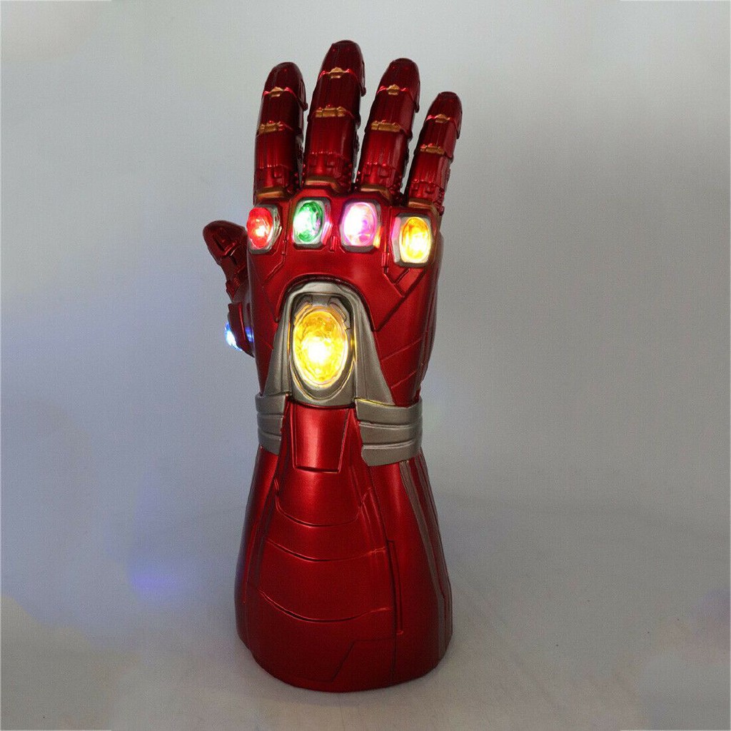 Luva De Homem De Ferro Led Tony Stark Thanos Com Manopla Vingadores Removível