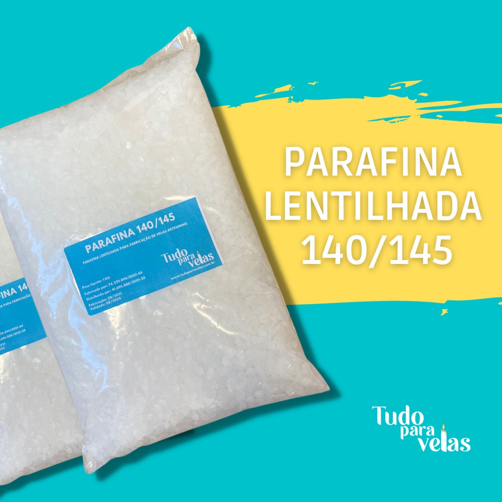 1 Kg Parafina Granulada Lentilhada Plus 140 145 Certificada Parafina