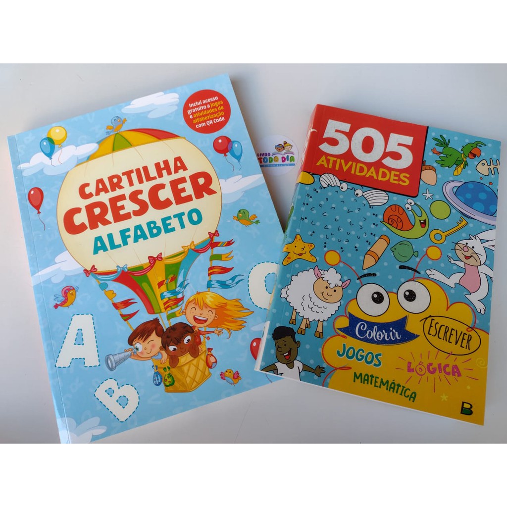 Kit C Livros Cartilha Crescer Alfabeto Atividades Shopee Brasil